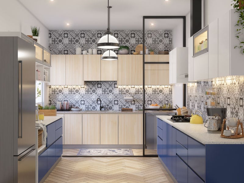 U Shaped Kitchen - Modular Kitchen
